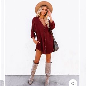 Cotton Pocketed Button Down Tunic